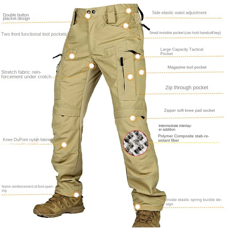 Nueva actualización, pantalones resistentes a puñaladas de alta calidad, guardia del cuerpo, seguridad policial, autodefensa, pantalones a prueba de cuchillos para hombres y mujeres - imagen 5