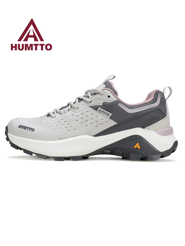 Humtto-zapatos de senderismo al aire libre de piel de vaca para hombre, zapatillas transpirables para escalar, senderismo, caza, turismo, botas de montaña, zapatos informales - imagen 2