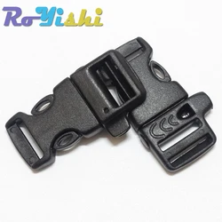 Hebilla de silbato táctico liberación lateral 15mm negra
