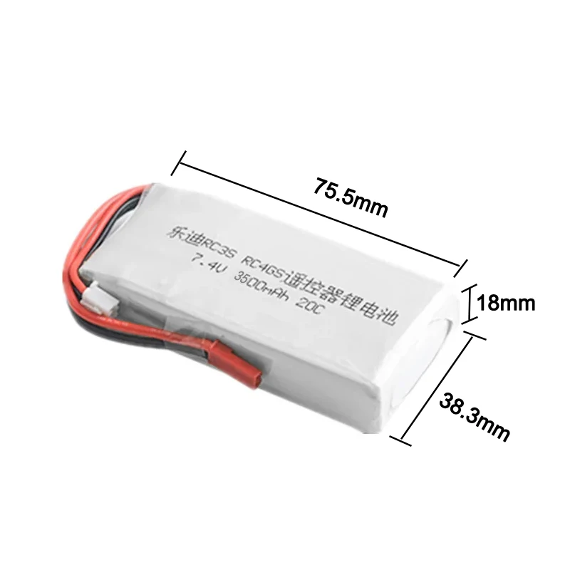 Batería Lipo mejorada 2S 7,4 V 3500mah 20C para Radiolink RC3S RC4GS RC6GS transmisor modelo avión Control remoto 7,4 V batería - imagen 2