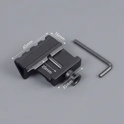 Montura visor táctico angular aluminio Picatinny RM
