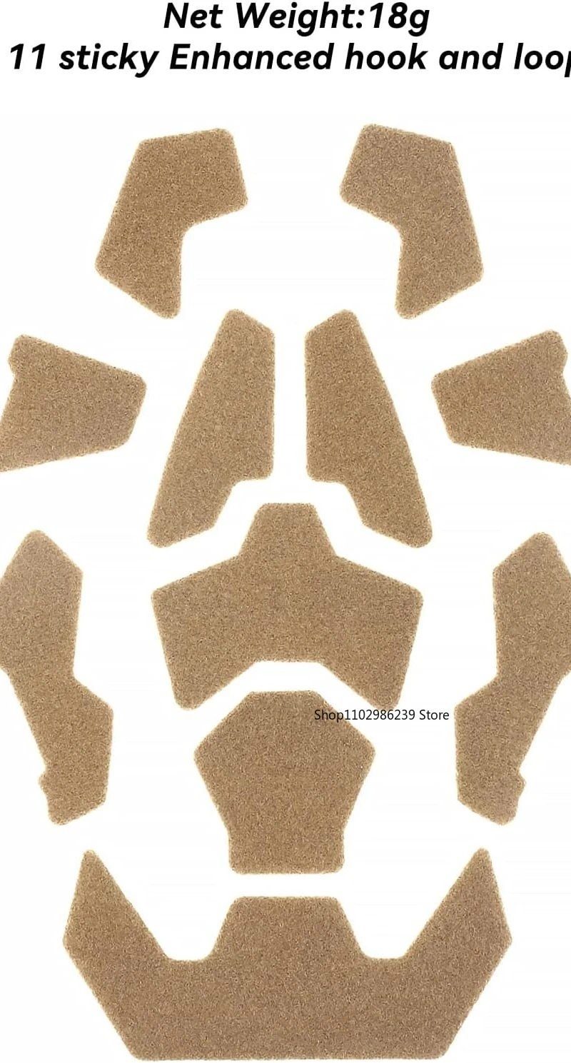 Juego de cierre de gancho y bucle para casco táctico, Kit de bricolaje para casco de corte alto rápido, 11 Uds. - imagen 5