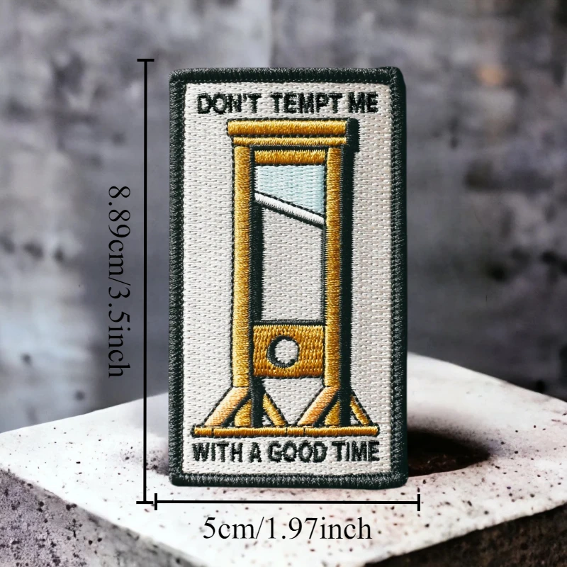 Parche bordado Don't Tempt Me con una buena vez, insignia de moral, brazalete táctico, gancho y bucle, mochila, sombrero, accesorios, pegatinas - imagen 4