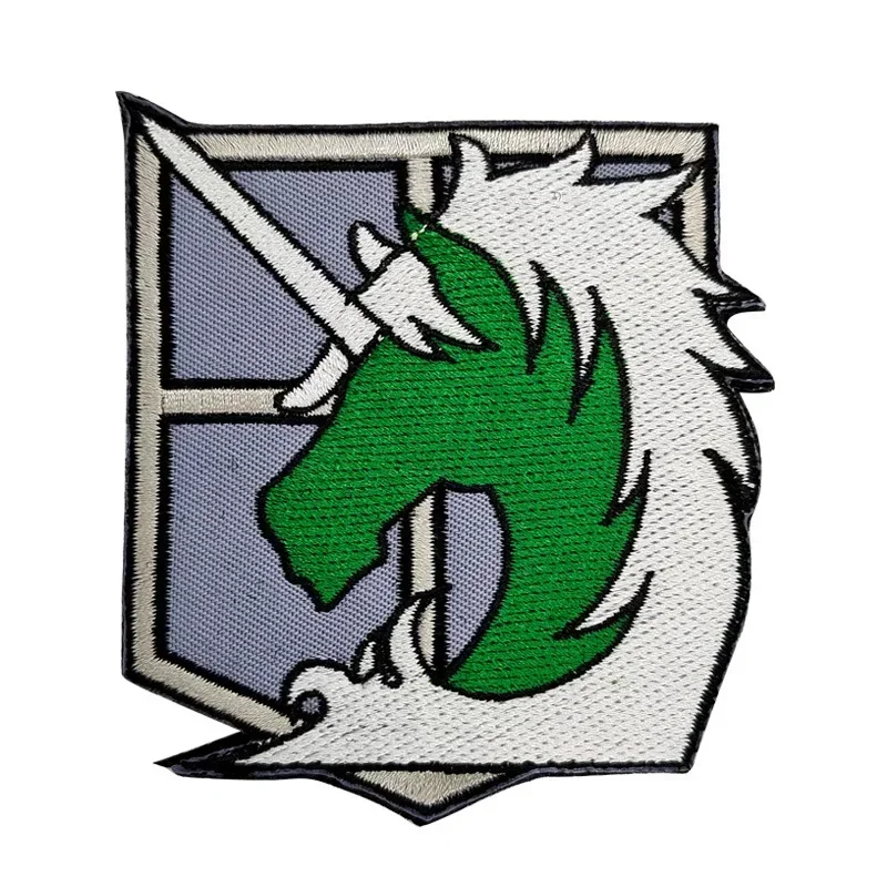 Parche bordado de Anime Attack on Titan, pegatinas militares personalizadas con gancho y bucle, insignia decorativa para mochila, parches para ropa - imagen 3