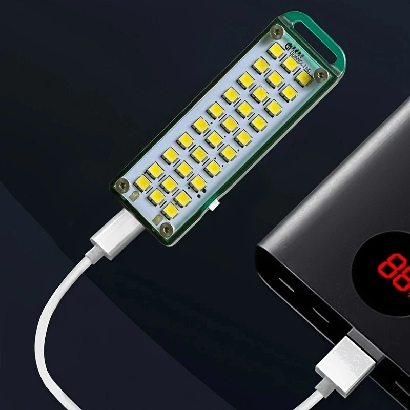 Mini llavero LED con luz portátil de bolsillo, linterna con llave brillante recargable por USB, mochila para acampar, senderismo, lámpara de libro de emergencia - imagen 5