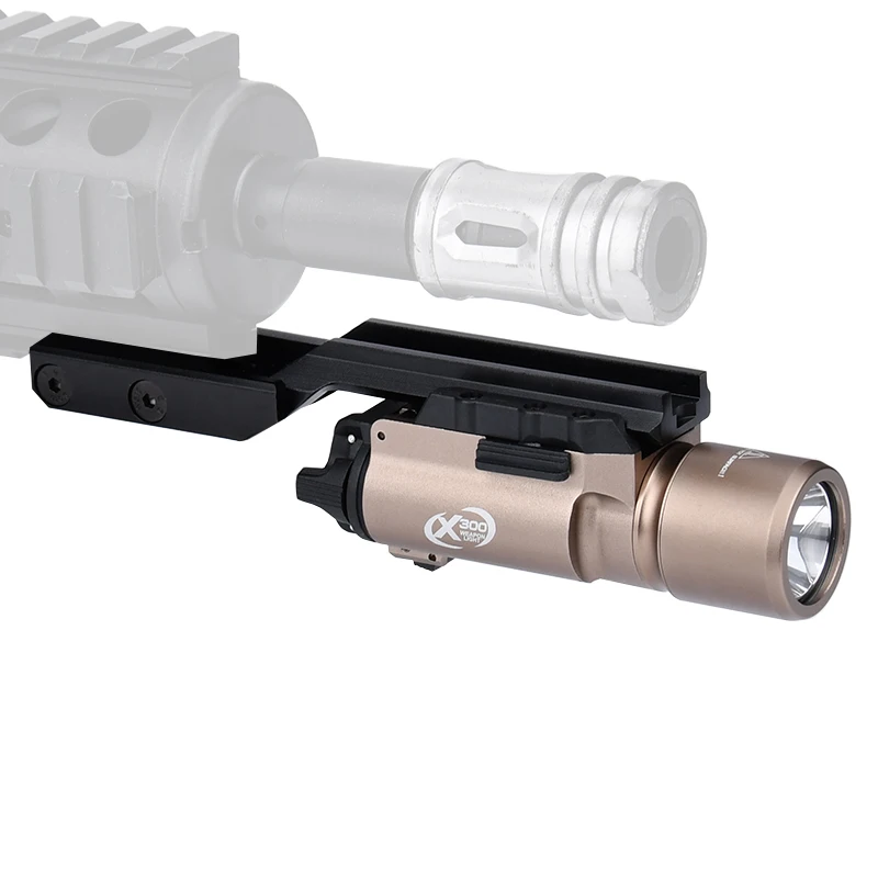 Surefir X300 pistola táctica de Metal, luz de explorador, Airsoft, Arma de caza, luz estroboscópica, linterna al aire libre, ajuste de riel de 20 mm - imagen 2