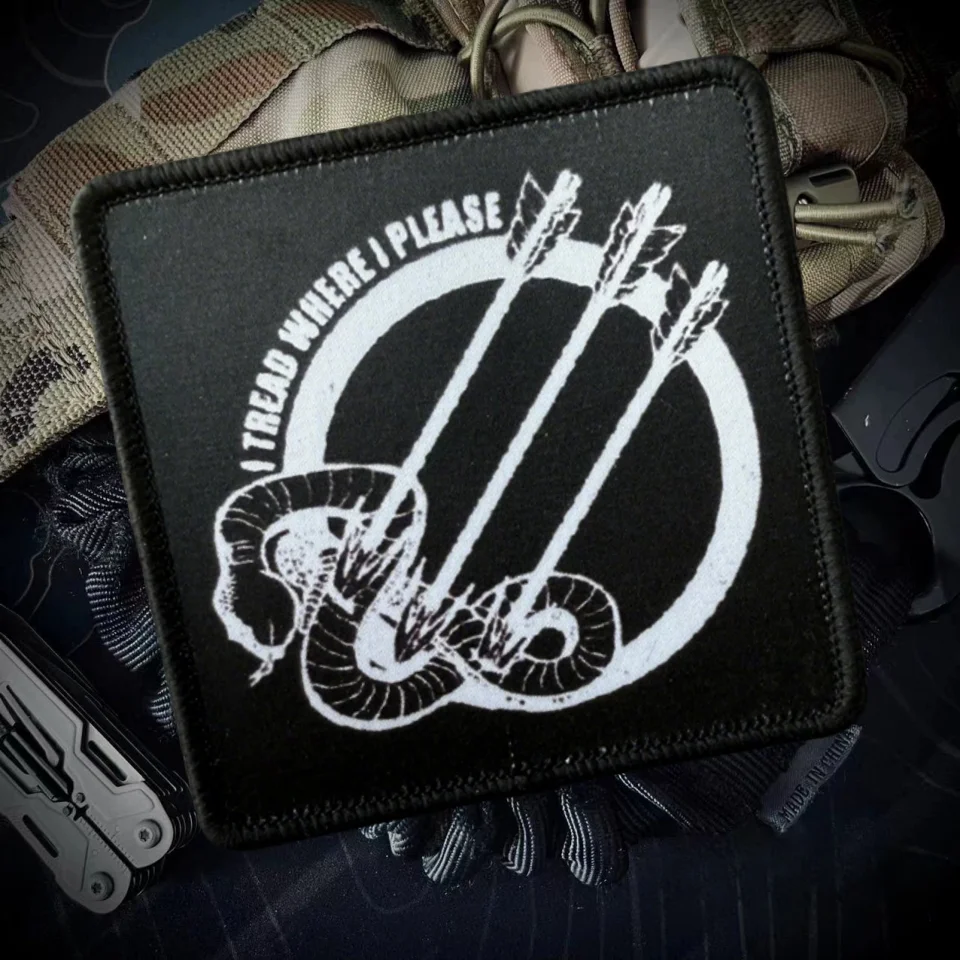 Pisada donde por favor parche táctico estampado Punk parches de gancho y bucle insignia de moral militar al aire libre ropa pegatinas para mochila