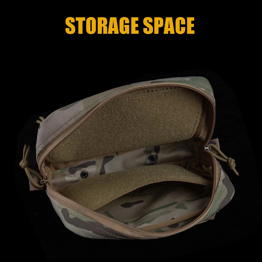 Bolsa táctica serie R con Panel de gancho y bucle, Kit de transporte Abdominal, bolsa para chaleco Airsoft, placa transportadora, aparejo de pecho - imagen 3