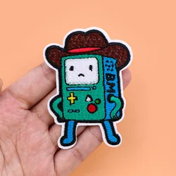 Figura de juego, parche para planchar, parche para ropa, parche bordado de vaquero de dibujos animados, accesorios de ropa, pegatina de costura
