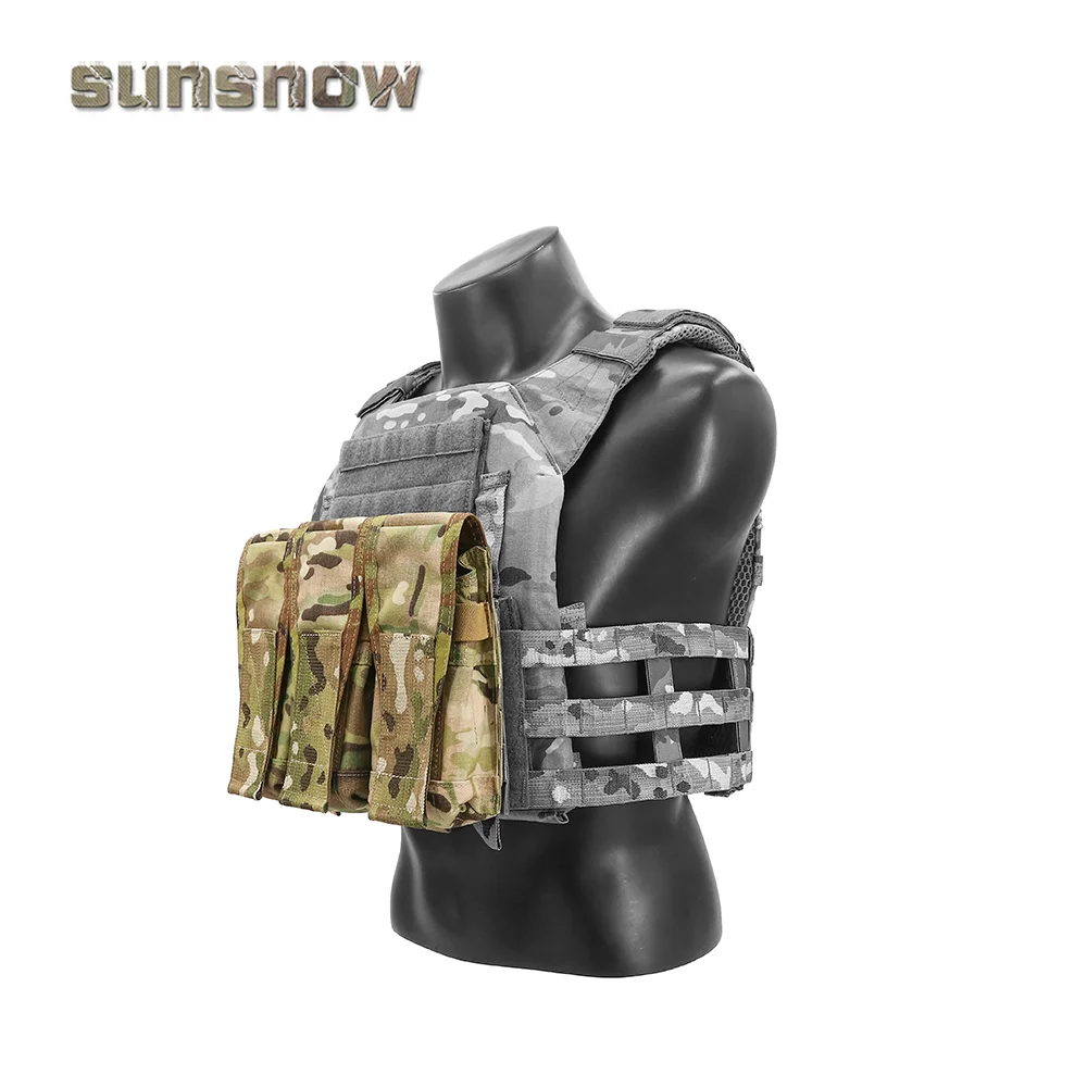 Chaleco táctico Molle Triple bolsa para revistas bolsa doble individual Mag bolsa de accesorios para M4 AK 762 mag - imagen 5