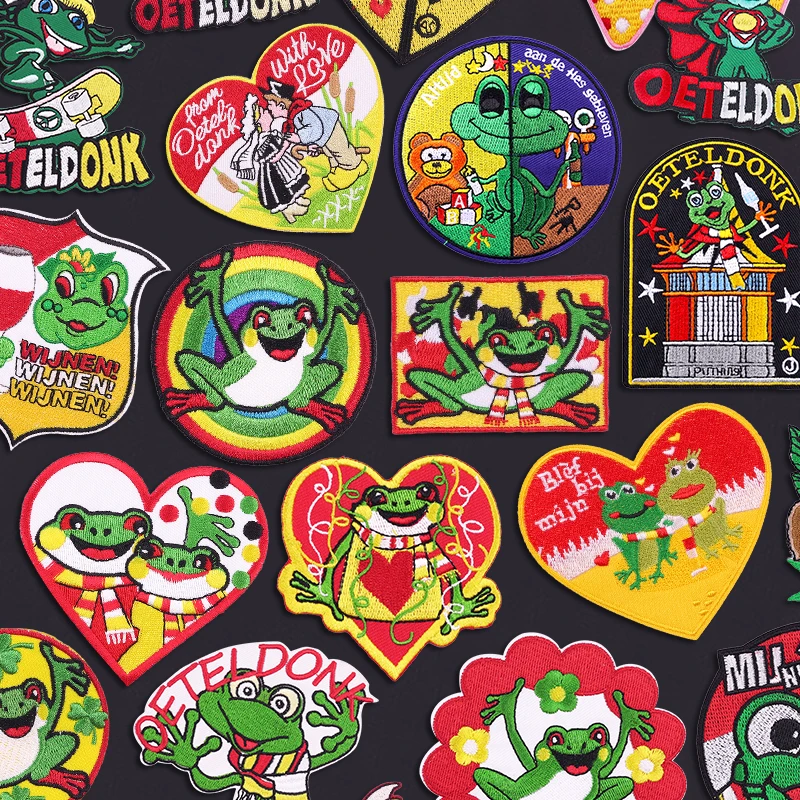 Parche bordado Países Bajos Oeteldonk parches bordados planchar en parches carnaval para parches de Países Bajos para ropa coser DIY