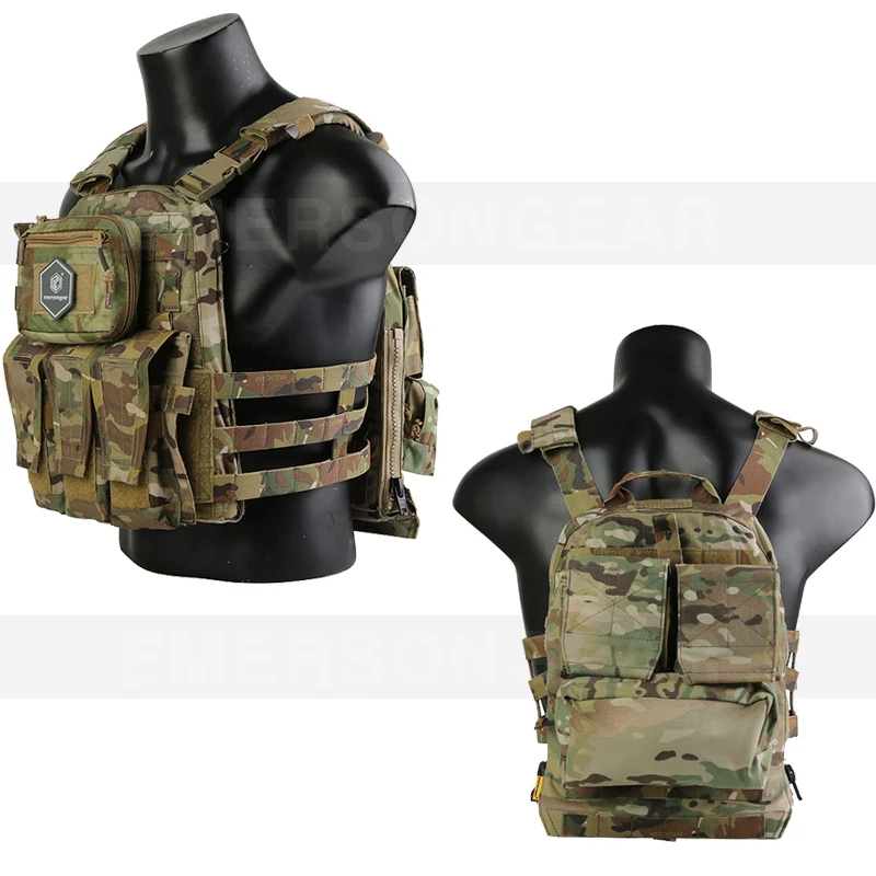 Emersongear para chaleco táctico estilo AVS portador de placa ligero MOLLE Airsoft caza al aire libre combate protector 11,11 ventas - imagen 4