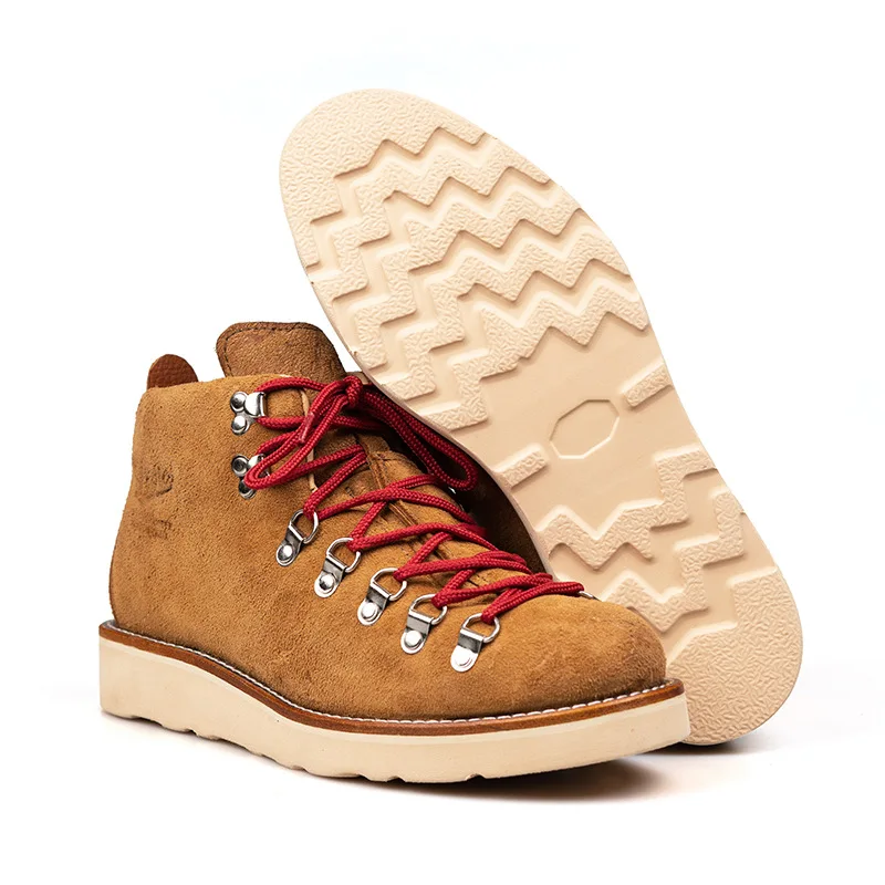 Lacies-zapatos de senderismo de piel de vaca para hombre, botines informales para caminar, trekking al aire libre, botas para caminar, Goodyear - imagen 4