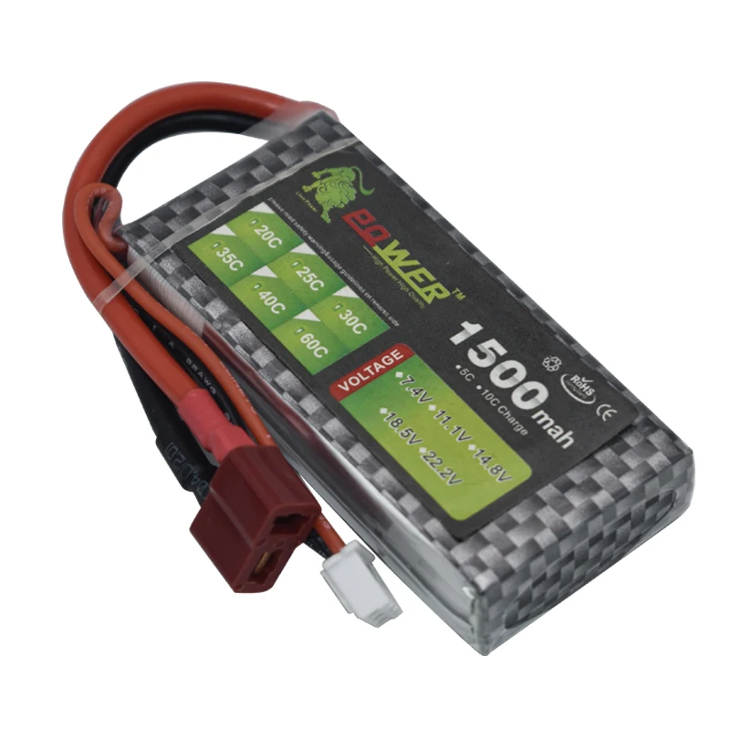 Batería LiPo para RC con conector XT60 TRX recargable coche y dron - imagen 2