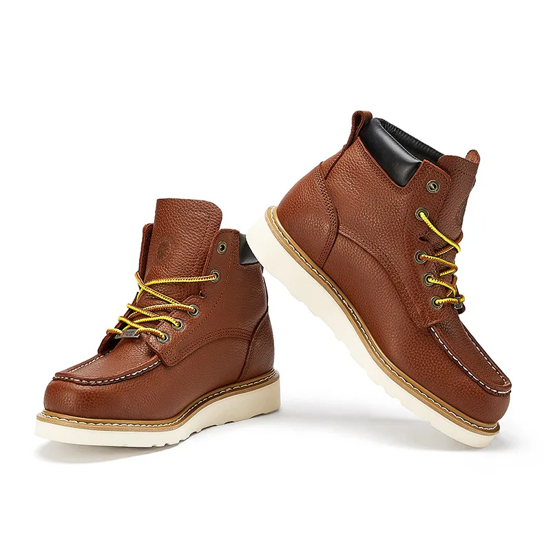 ROCKROOSTER-zapatos de senderismo de cuero de vaca para hombre, botas tácticas impermeables, botas de caza, zapatillas de Camping, herramientas de motocicleta, Goodyear - imagen 5