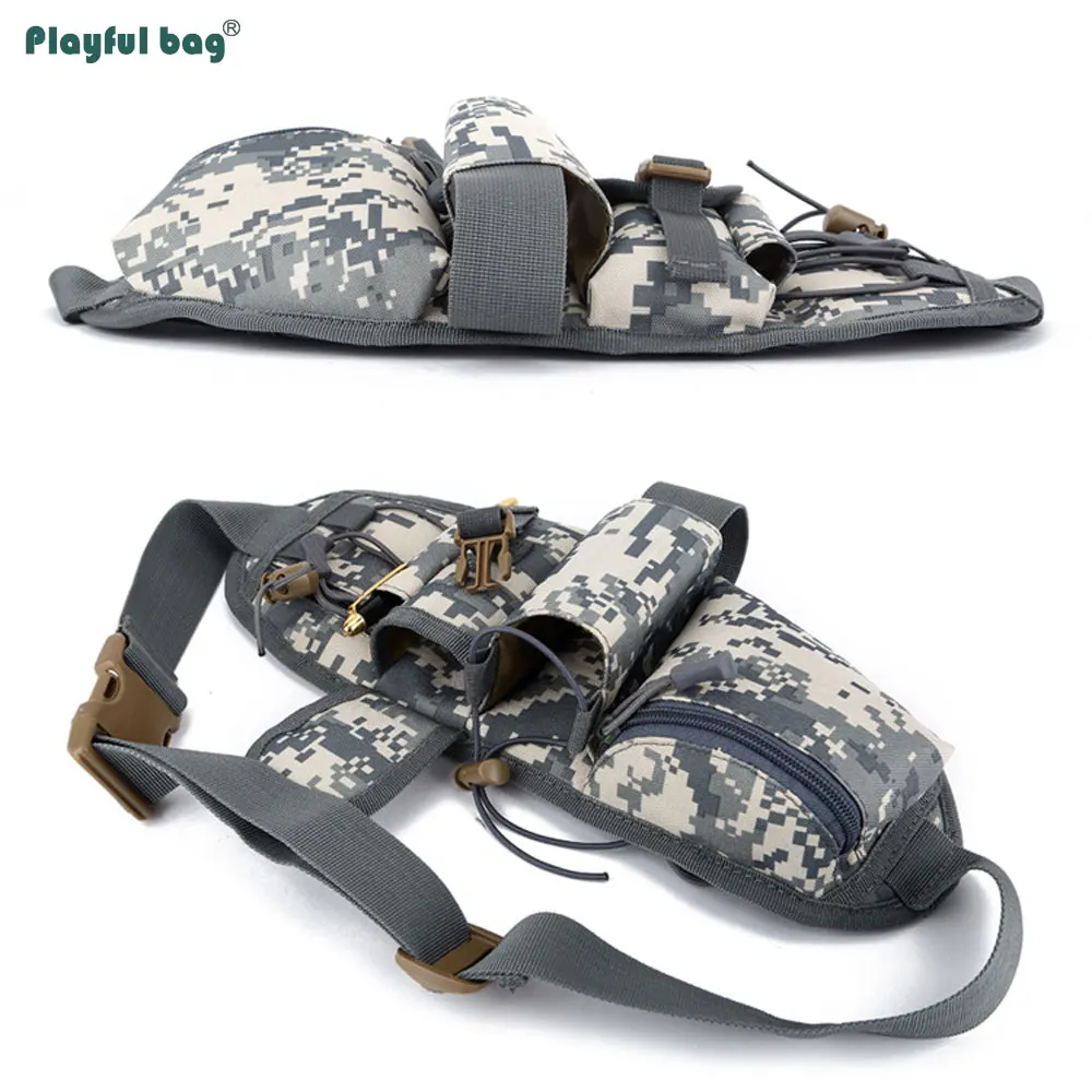 Bolsa de cinturón deportivo multiusos al aire libre para hombres, paquete táctico de Camping impermeable, bolsa cruzada de camuflaje, AVA276 - imagen 5