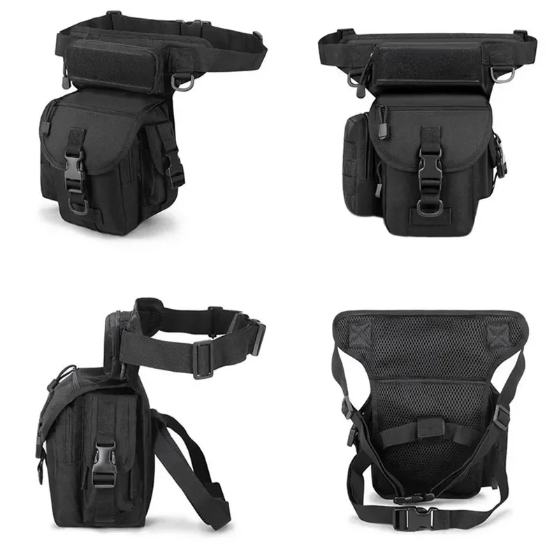 Bolsa de pierna caída al aire libre EDC Molle para hombres, riñonera para caza, senderismo, paquete de muslo, bolsa de cintura de herramientas para montar en motocicleta - imagen 5