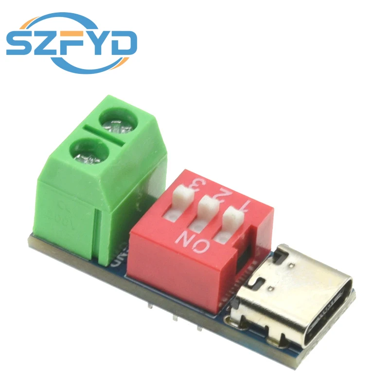 Placa de prueba de carga rápida PD, módulo de disparo PD ajustable de 5-20V, USB tipo C, probador de fuente de alimentación de 100W, 1-20 piezas - imagen 2