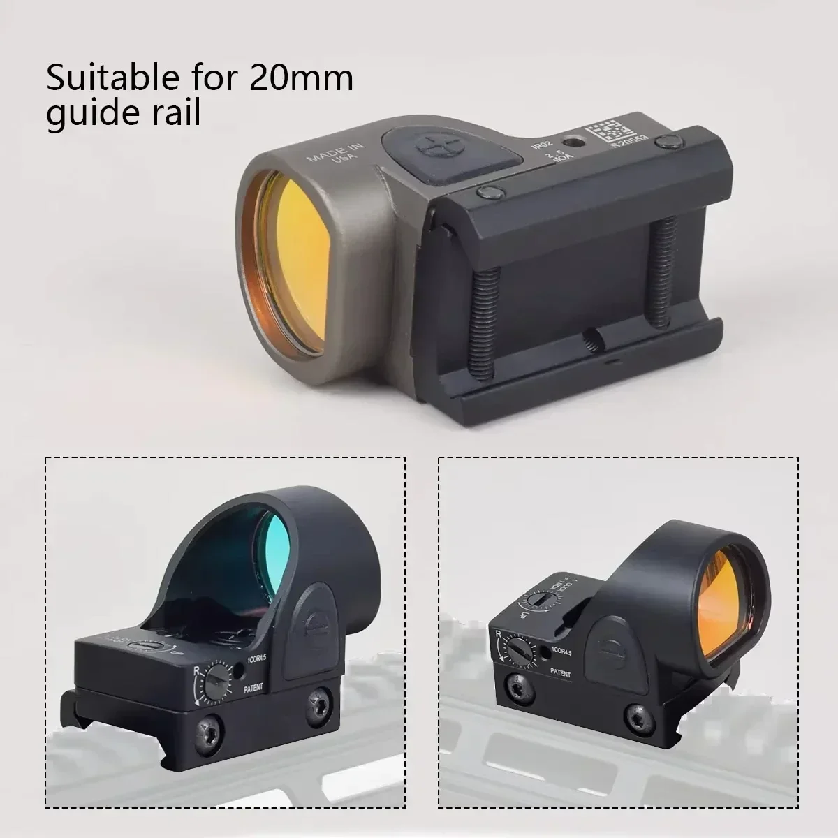 Mini mira táctica de punto rojo, Material de nailon metálico, pistola de tiro para práctica G17 G19, Rifle de 9mm AR15, riel de 20mm para caza - imagen 3