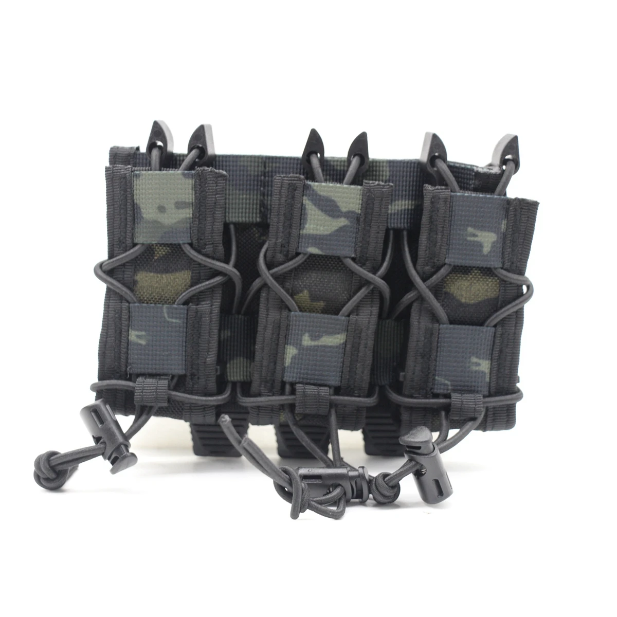 Bolsa para revistas de 9mm/.45, bolsa táctica Molle Triple para revistas, bolsas magnéticas de doble capa, soporte Universal para cartuchos, bolsa para linterna - imagen 3