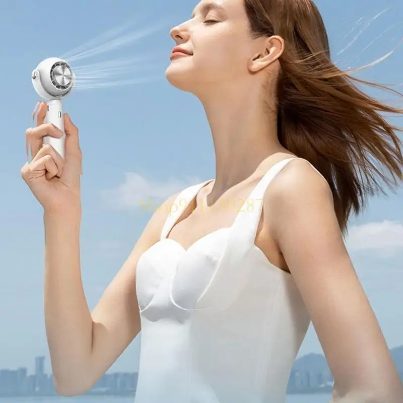 J1HC Mini Semiconductor Cooling Fan Handheld Pequeños ventiladores USB 2200mAh Ventilador escritorio colgante mano - imagen 2