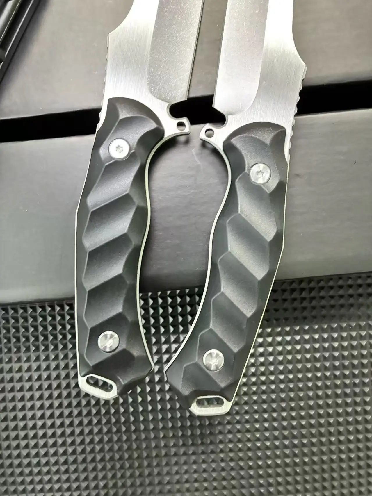 Cuchillo al aire libre, cuchillo de supervivencia, cuchillo de camping y senderismo de una sola pieza, cuchillo de bolsillo de autodefensa con funda K, cuchillo recto pequeño - imagen 5