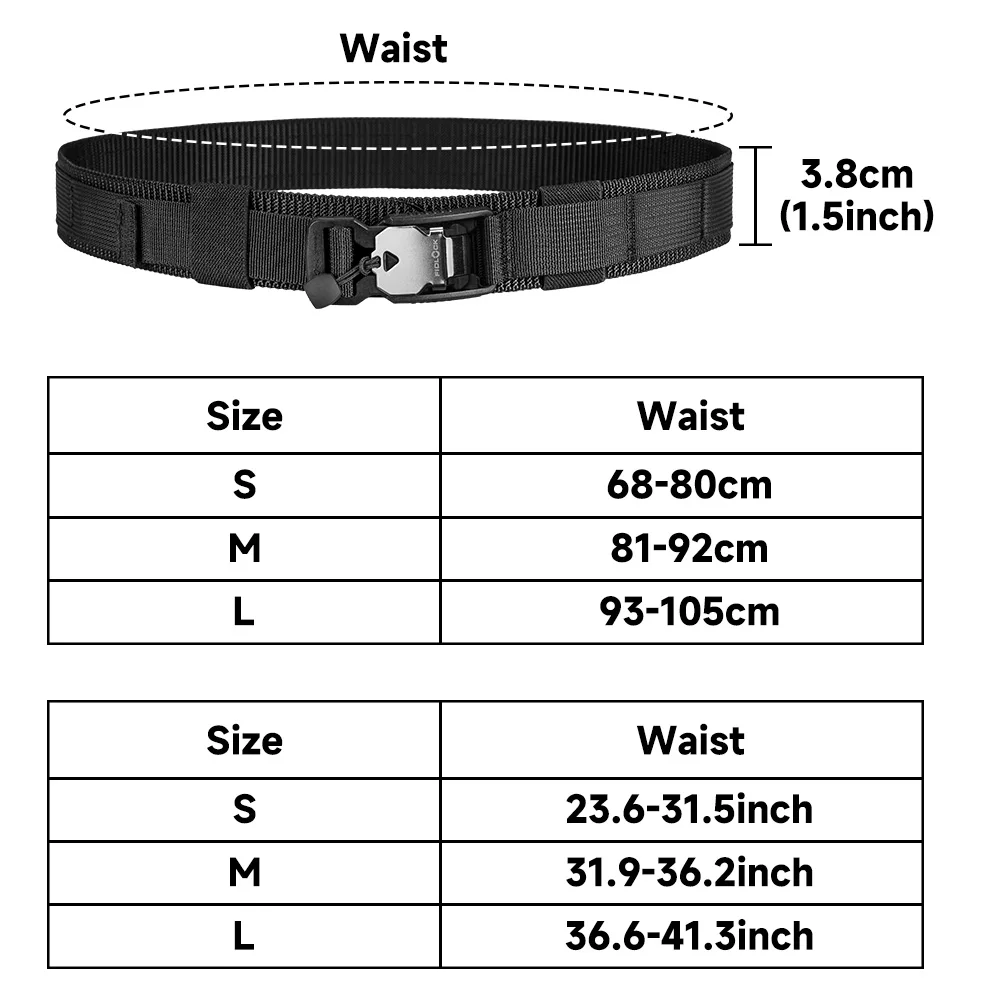EXCELENTE ELITE SPANKER cinturón táctico para hombre cinturones con hebilla magnética de liberación rápida correas de nailon cinturones de lona ajustables - imagen 2