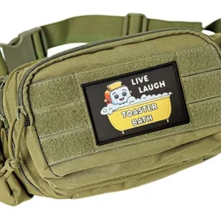 Parche táctico estampado Live Laugh Toaster Bath gancho y bucle