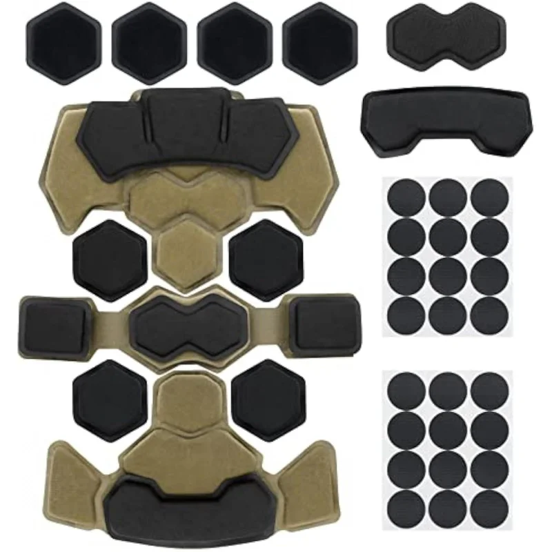 Juego de almohadillas de espuma viscoelástica para casco táctico universal – Insertos de cojín protectores para cascos FAST/MICH/ACH/USMC/PASGT - imagen 2