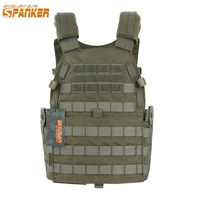 EXCELENTE ELITE SPANKER chalecos tácticos portador de placa Molle CS chaleco de entrenamiento caza pecho Airsoft chaleco de liberación rápida