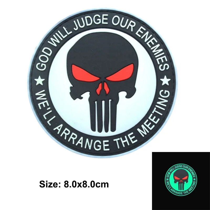 Parche de mochila de ropa táctica de pvc con sello moral, gancho y bucle de goma, insignia de sombrero cruzado, pegatina de mochila, parches de escorpión - imagen 5