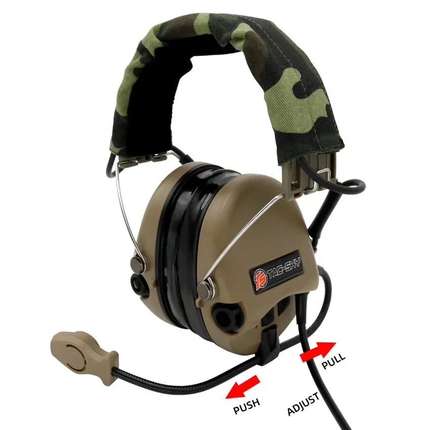 TAC-SKY auriculares tácticos militares Sordn protección auditiva captación con cancelación de ruido auriculares Airsoft y U94 PTT - imagen 4