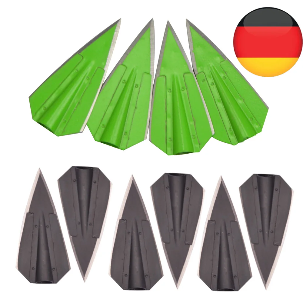 Punta ancha de tiro con arco, punta de flecha de caza de acero de aleación de 115 granos para flecha OD 8mm, puntas de tiro al aire libre, puntas de flecha de objetivo, 12 Uds. - imagen 2