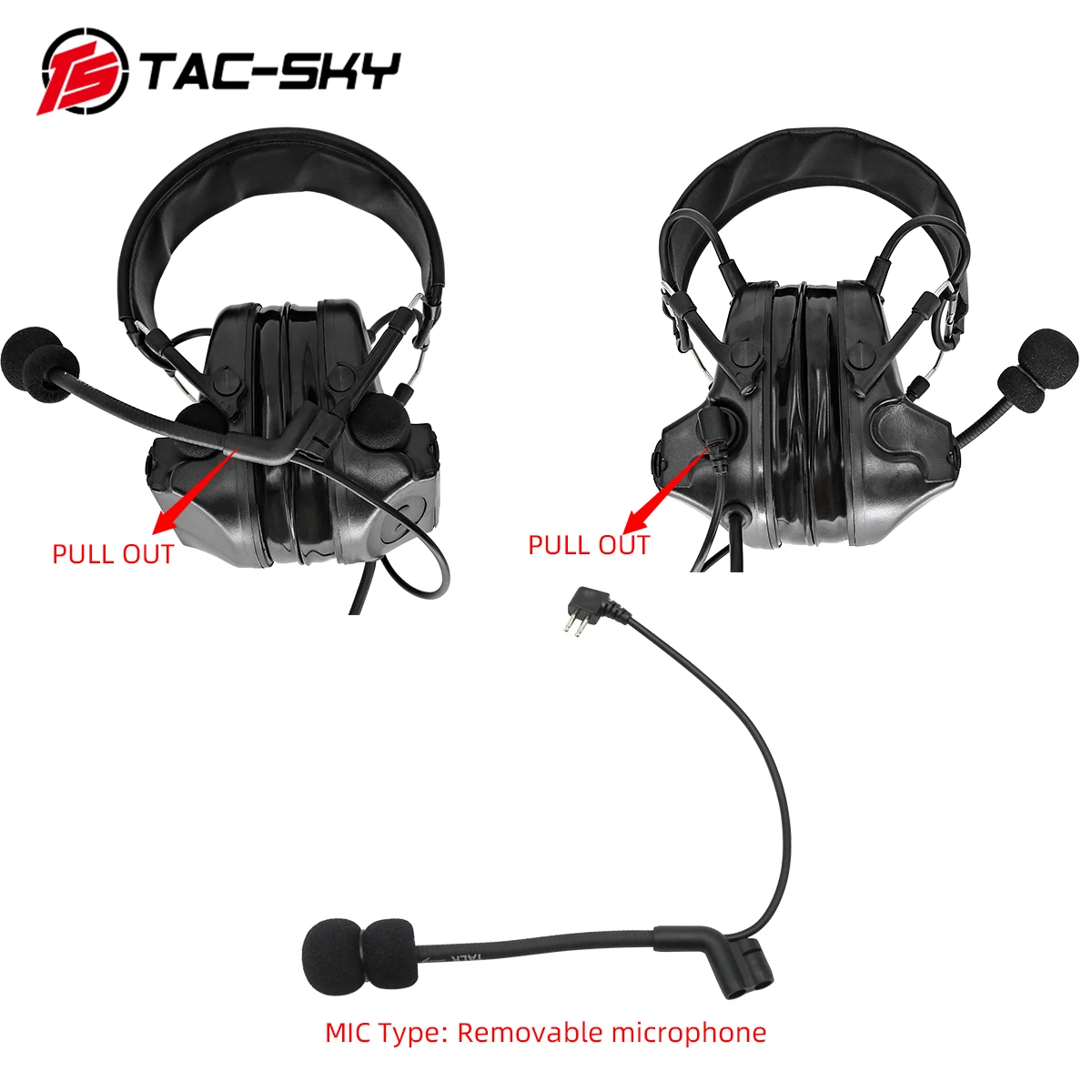 TS TAC-SKY COMTA II C2 auriculares tácticos protección auditiva electrónica para exteriores orejeras para disparar Walkie Talkie Ptt auriculares - imagen 4