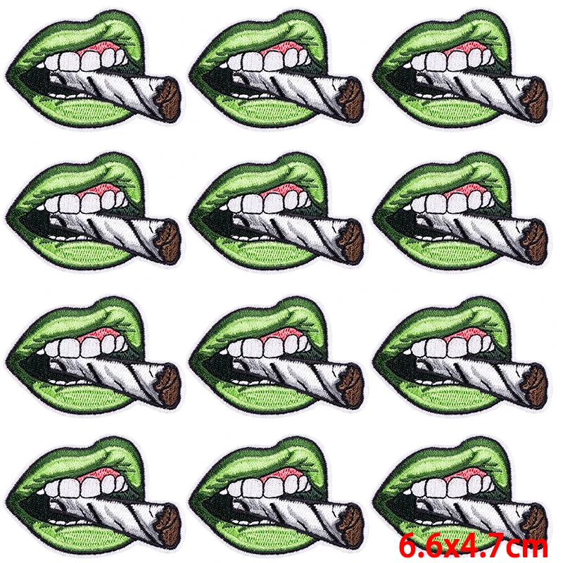 Parche bordado de Hip Hop, parches termoadhesivos para planchar en la ropa, pegatinas de bordado Punk, 10 unidades por lote - imagen 3