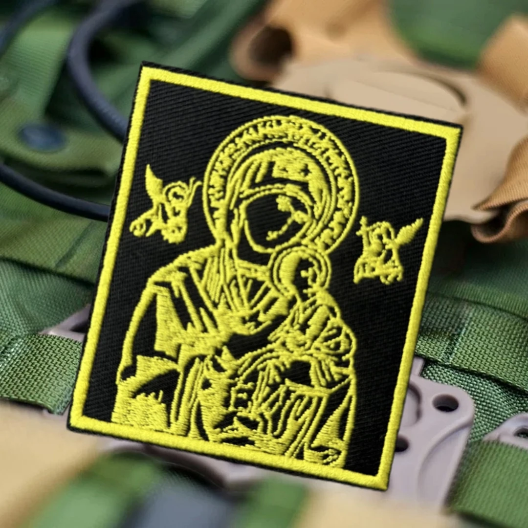 Parche de la Virgen María, moral táctica, apliques personalizados, pegatina para mochila del ejército militar, parches de gancho y bucle bordados para ropa - imagen 5