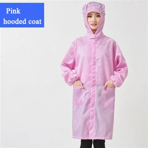 Pink hooded coat