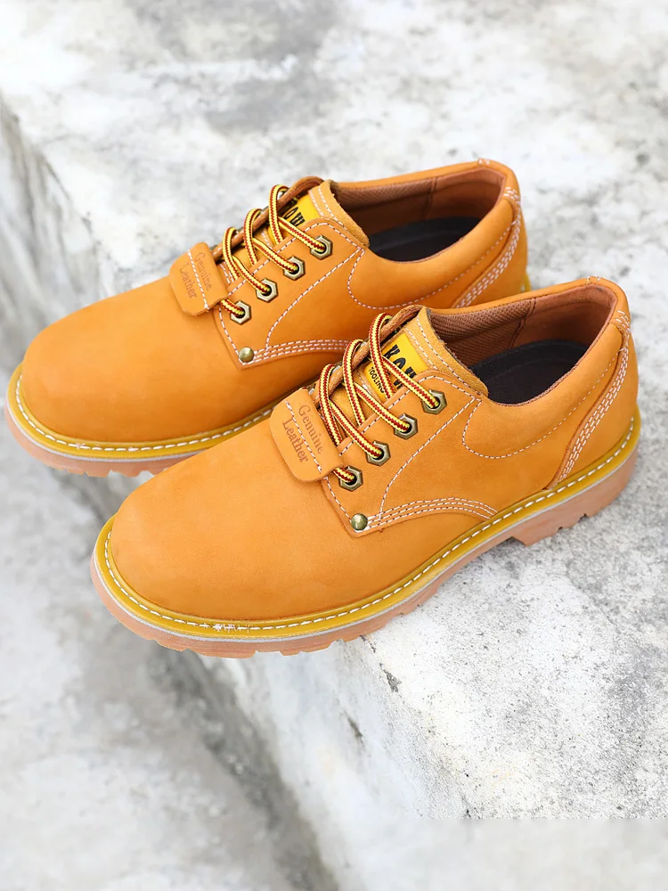 KOWM-Botas de senderismo de piel de vaca para hombre, calzado para deportes al aire libre, nieve, trekking, escalada, montaña, caza, caminar, motocicleta - imagen 4