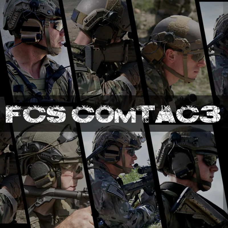 Nueva versión FCS-Tactical Cm III 3, auriculares con reducción de ruido, orejeras, Protector de tiro para walkie-talkie, Radio PTT - imagen 3