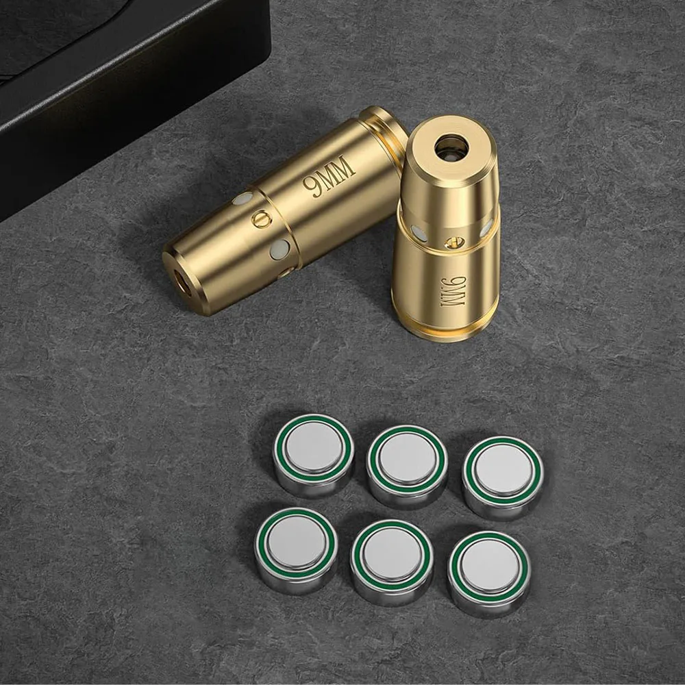 .223REM/9mm mira láser roja pistola táctica láser Boresighter cartucho Mira de cero para ajuste de alcance de caza Airsoft - imagen 5