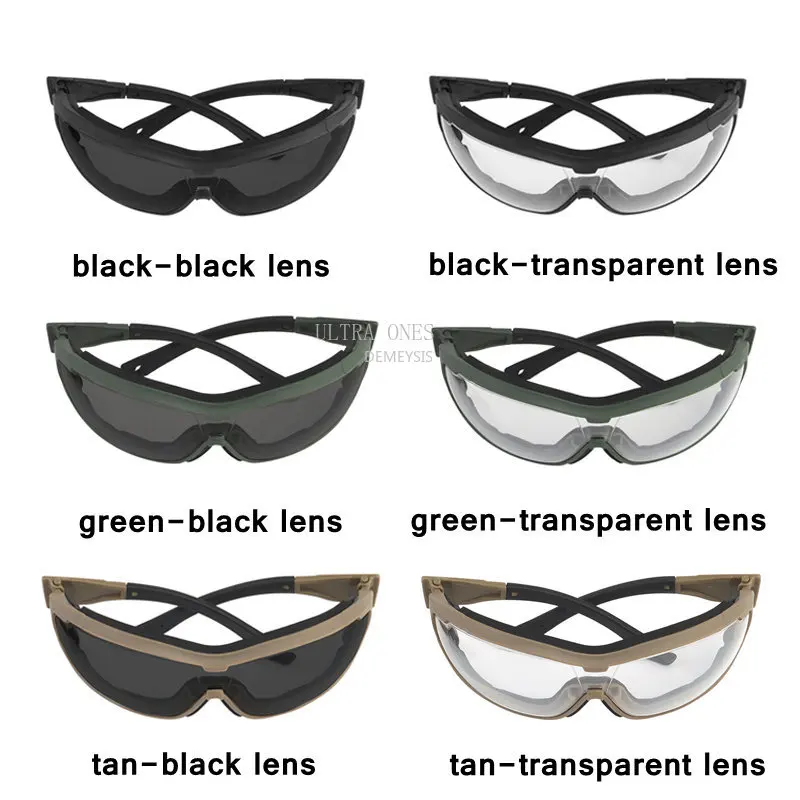 Gafas tácticas de seguridad para deportes al aire libre, lentes de protección para tiro, senderismo, CS, Airsoft - imagen 2