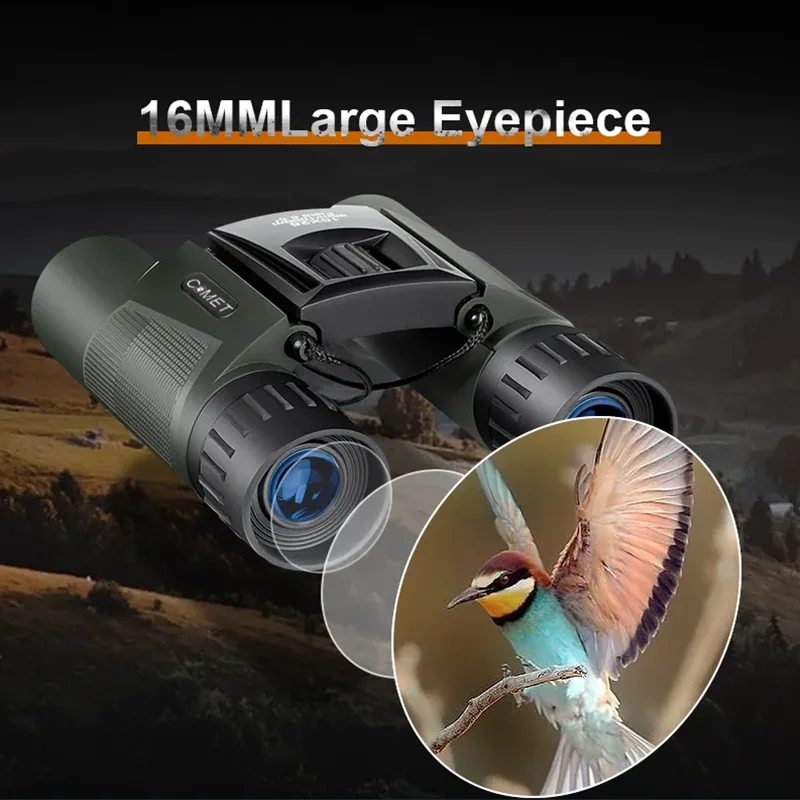 Binocular compacto 10X25 para adultos y niños Mini binoculares ligeros de bolsillo Binocular de viaje portátil plegable para observación de aves - imagen 5