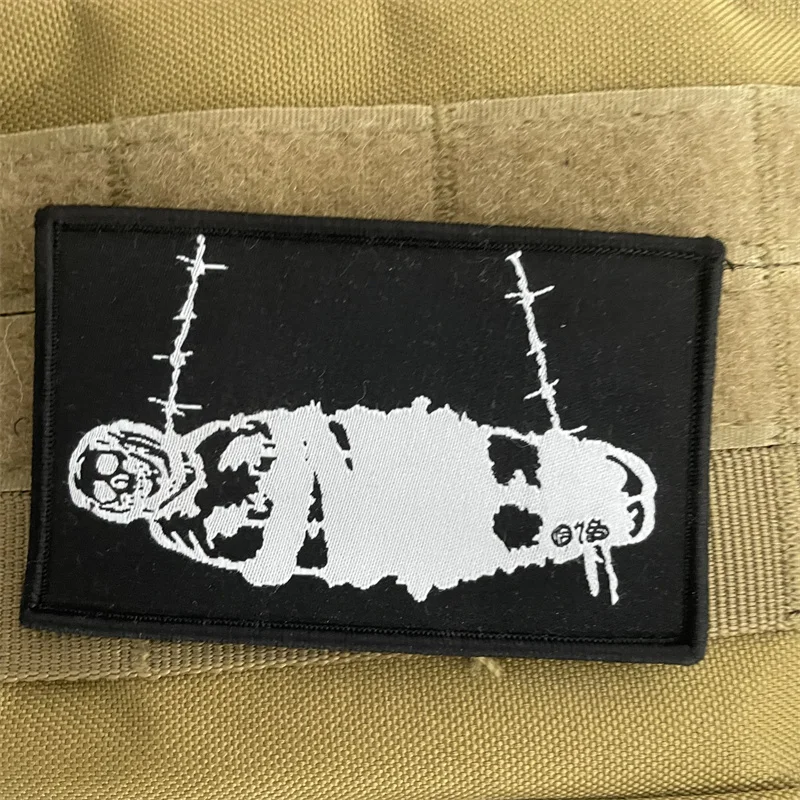 Projektmonark-insignia de moral de calavera relámpago, parche bordado, pegatina decorativa para mochila táctica, One7Six - imagen 4