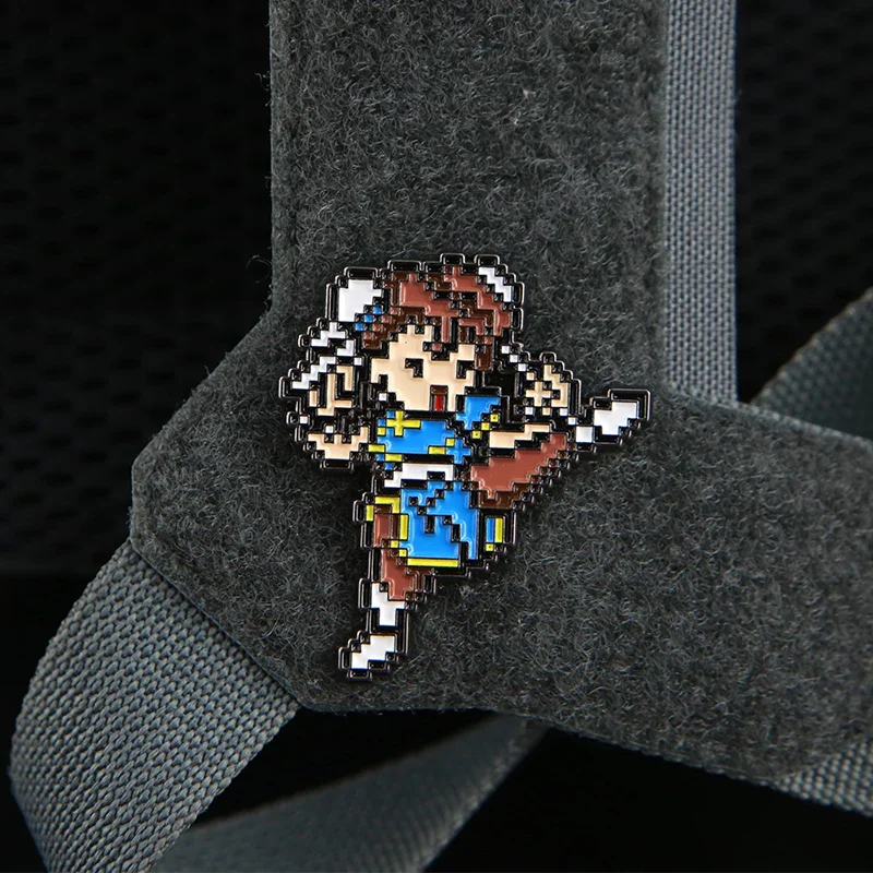 Juego de Arcade Pixel Vega & Chunli, parches de gancho y bucle de Metal para ropa, insignia de moral, brazalete táctico, pegatina decorativa para mochila - imagen 2