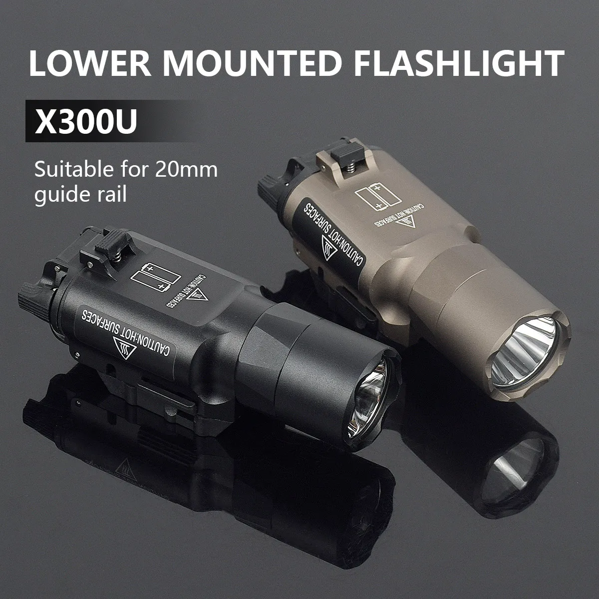 Luz LED exploradora táctica Surefire X300 Ultra X400U para pistola Glock 17 19, compatible con riel de 20mm, linterna colgante para caza Airsoft - imagen 3