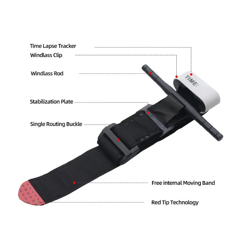 Torniquete de supervivencia al aire libre hemostasia rápida emergencia médica exploración militar táctica operación con una sola mano equipo de supervivencia - imagen 5