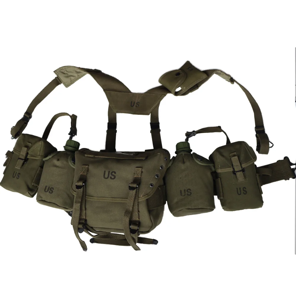 M1956 Réplica de bolso de bolsa larga, WW2 Us, equipo deportivo de guerra coreana, conjunto combinado de equipo Bolsa 1956 - imagen 4