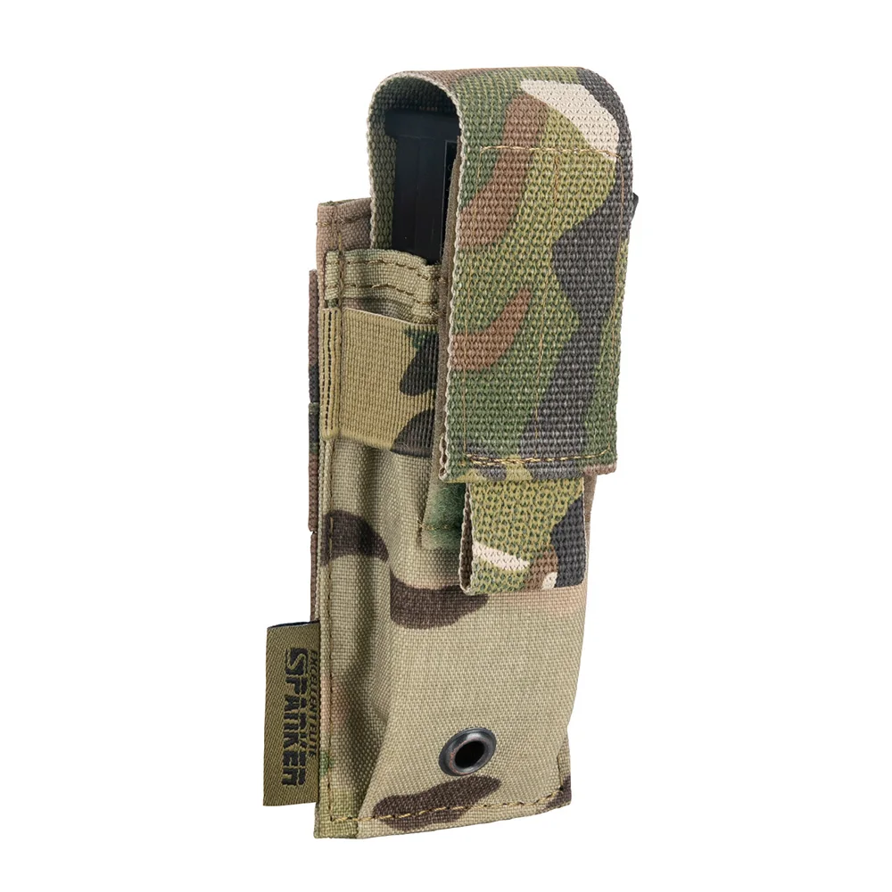 Bolsa para pistola Airsoft Molle, bolsa táctica individual para revista, bolsas para linterna, bolsa con soporte para Mag de 9mm, accesorio Universal para caza - imagen 5