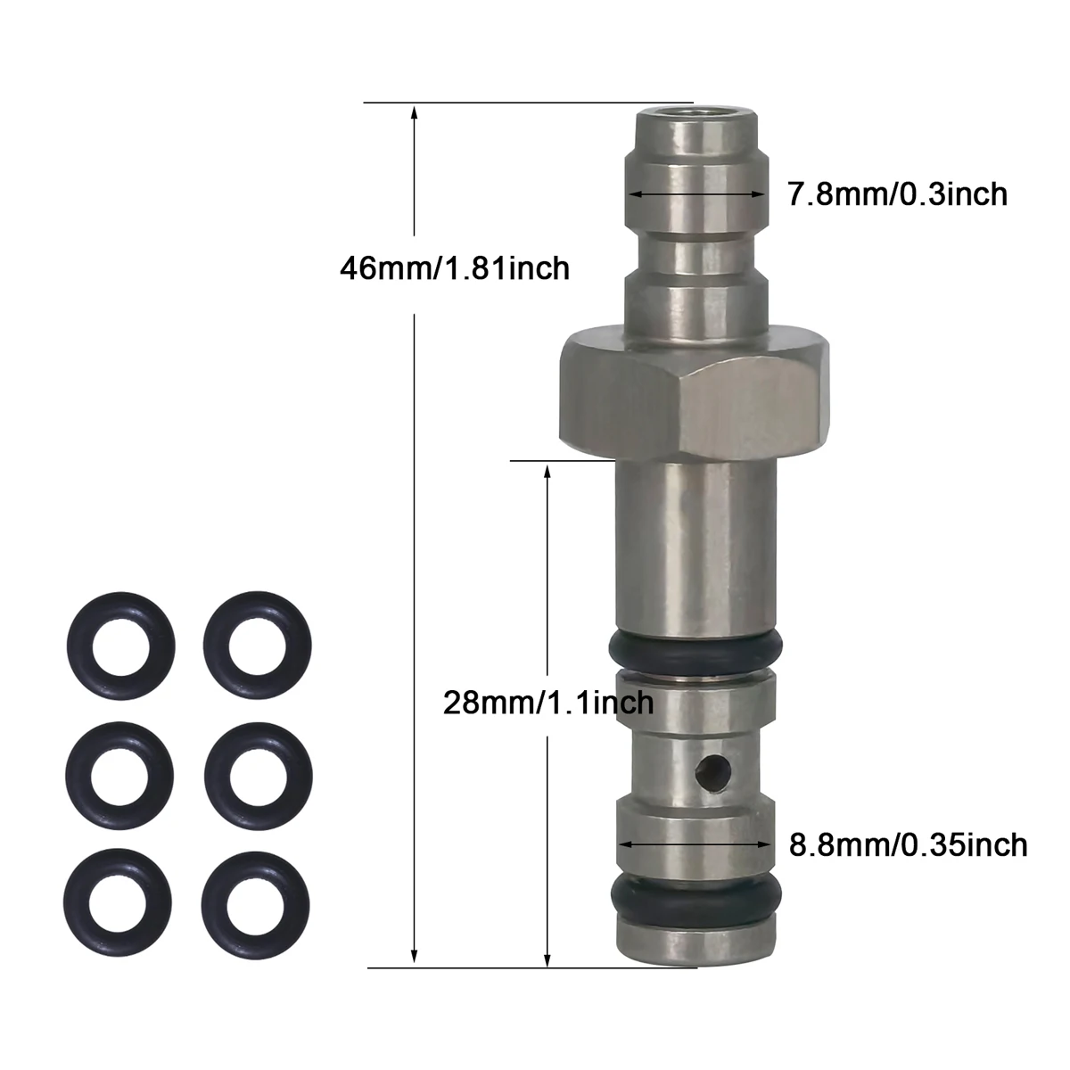 Válvula adaptadora de carga rápida con sonda de llenado inox - imagen 5
