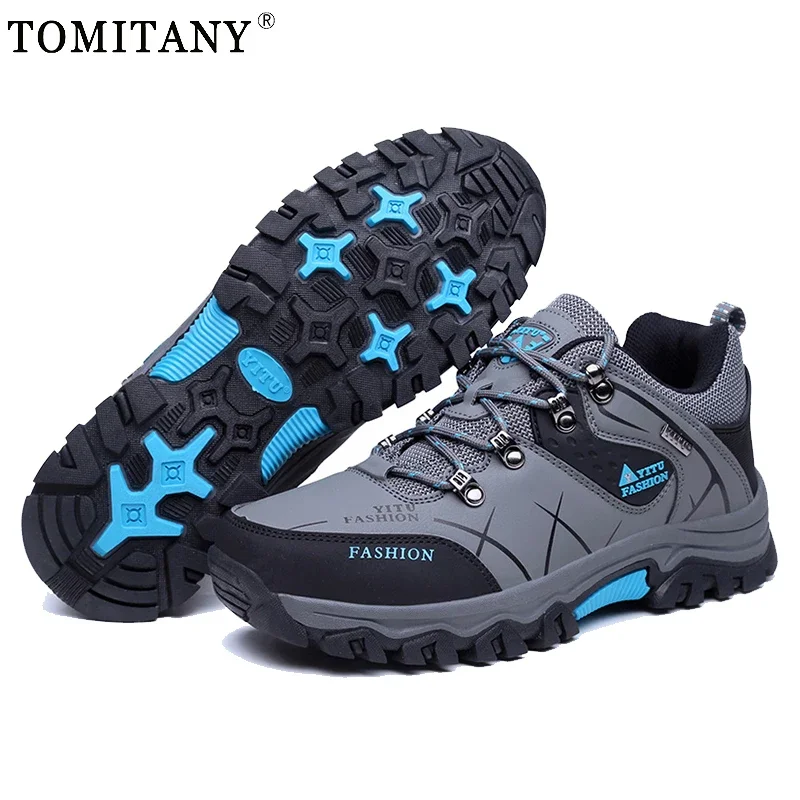 Nuevas botas de senderismo impermeables para exteriores, zapatos de Trekking para caminar y escalar, botas militares de combate táctico, zapatos de seguridad para el trabajo para hombres y cazar - imagen 3